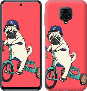 

Чохол Мопс на велосипеді на Xiaomi Redmi Note 9S 933368