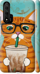 Чехол Зеленоглазый кот в очках для Huawei Honor 20