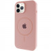 Чохол Silicone Case Full Protective (AA) with Magnetic Safe на Apple iPhone 12 Pro Max (6.7") (Рожевий / Pink Sand)