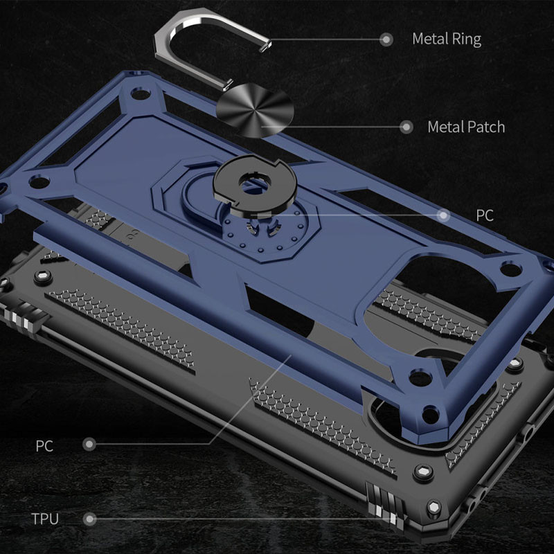

Ударостійкий чохол Serge Ring for Magnet для Xiaomi Poco X3 NFC (Темно синій) 1101352