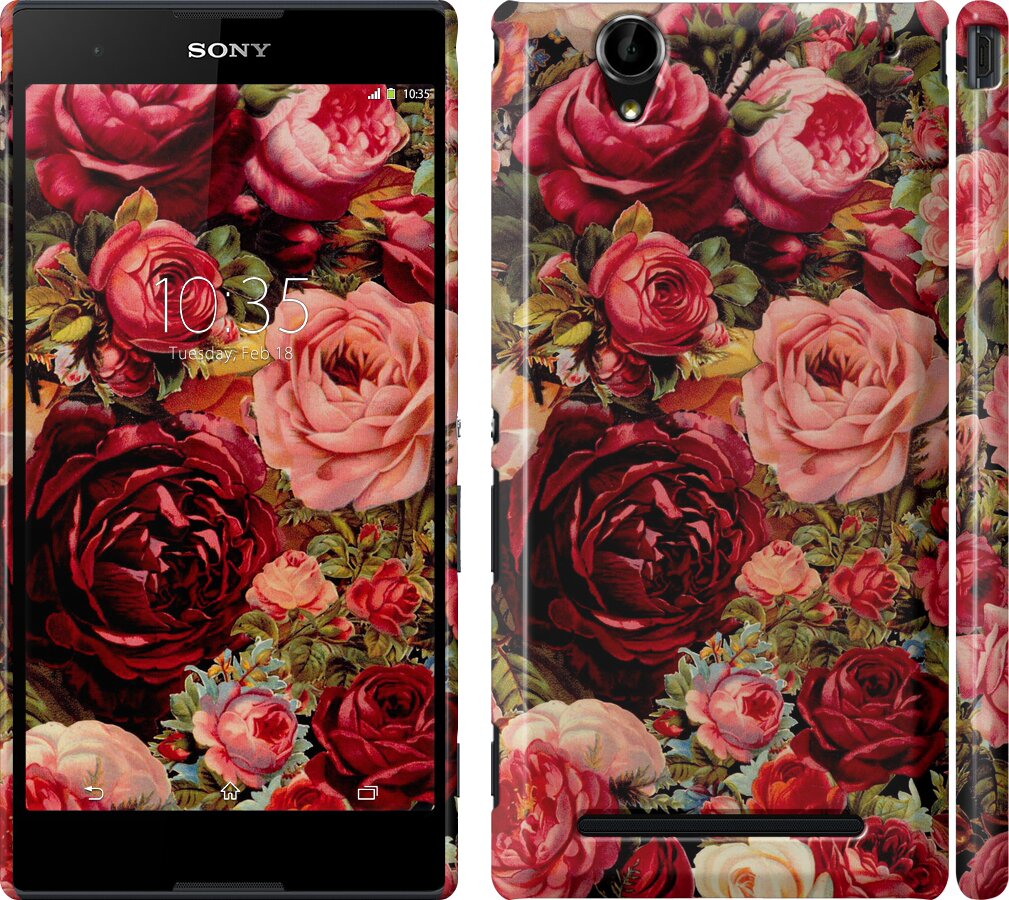 

Чехол Цветущие розы для Sony Xperia T2 Ultra Dual D5322 235838