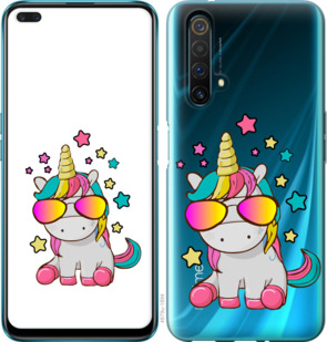 

Чехол Единорог в очках для Realme X50 919311