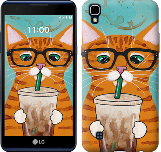 

Чохол Зеленоокий кіт в окулярах на LG X Power K220DS 625292