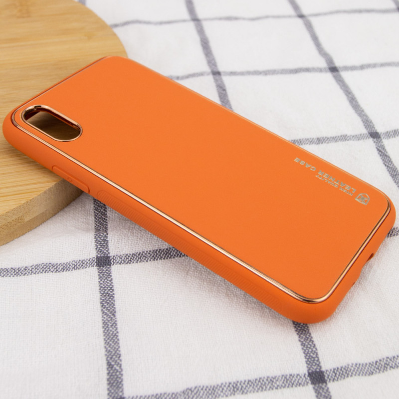 Фото Кожаный чехол Xshield для Apple iPhone XR (6.1") (Оранжевый / Apricot) на vchehle.ua