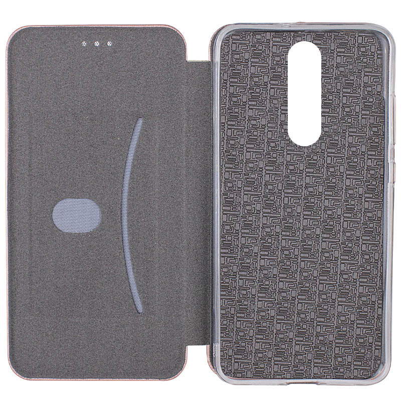 Купити Шкіряний чохол-книжка Classy на Xiaomi Redmi 8 (Rose Gold) на vchehle.ua