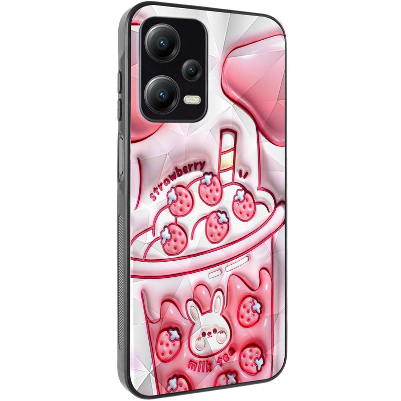 TPU+PC чехол Prisma Fluffie для Xiaomi Poco X5 5G / Note 12 5G (Strawberry)