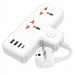Фото Подовжувач Hoco AC12A Reise (PD30W/1C3A) + Socket (White) в маназині vchehle.ua