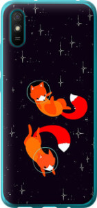 Чехол Лисички в космосе для Xiaomi Redmi 9A