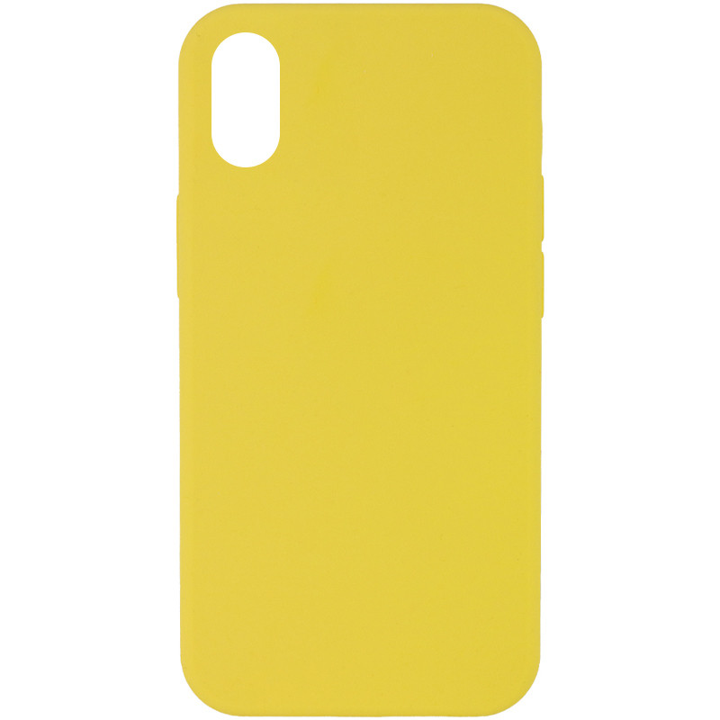 Чехол Silicone Case Full Protective (AA) NO LOGO для Apple iPhone XS Max (6.5") (Желтый / Yellow)