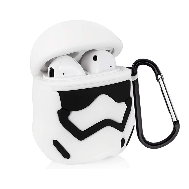 Фото Силіконовий футляр Star Wars Force для навушників AirPods + карабін (Stormtrooper) в маназині vchehle.ua