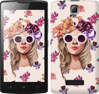 

Чехол Девушка с цветами v2 для Lenovo A2010 190259