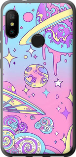 Чехол Розовая галактика для Xiaomi Mi A2 Lite