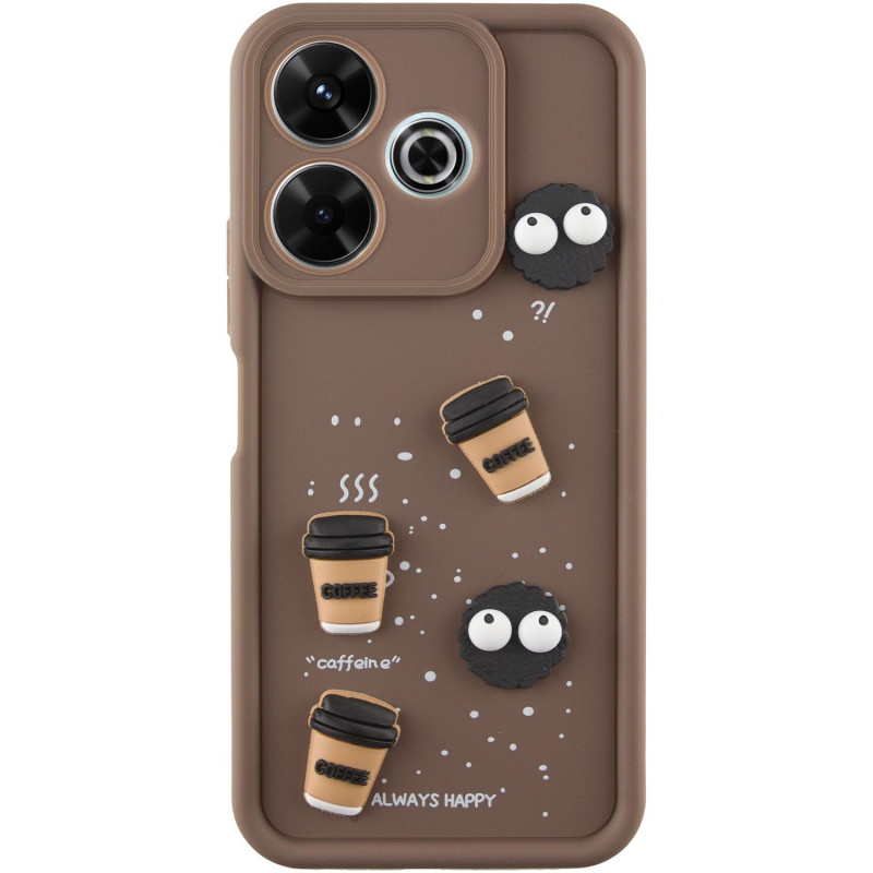 Чехол TPU Toys Case для Xiaomi Redmi 13 4G / Poco M6 4G (Brown / Always Happy)