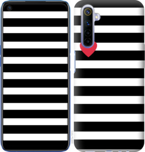 

Чехол Черно-белые полосы для Realme 6 920081