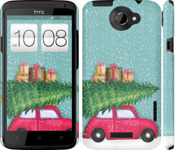 

Чехол Машина с подарками для HTC One X 867398