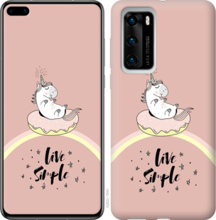 

Чехол Единорожка в пончике для Huawei P40 932915