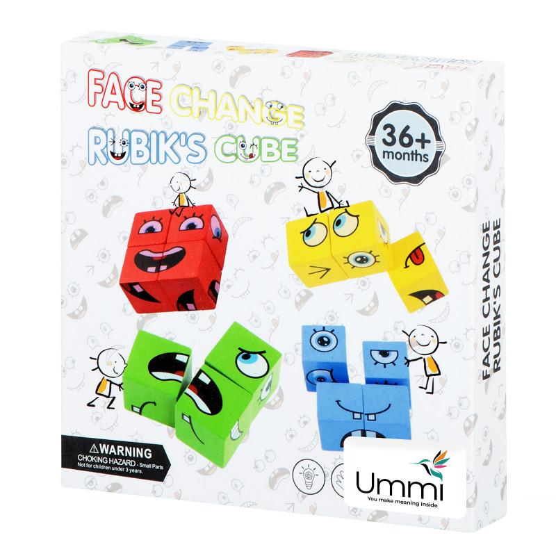 Купить Настольная интерактивная игра Ummi Face Change Rubik's Cube (White) на vchehle.ua