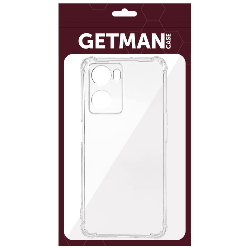 Купити TPU чохол GETMAN Ease logo посилені кути Full Camera на Oppo A57s / A57 4G / A77s (Прозорий (прозорий)) на vchehle.ua