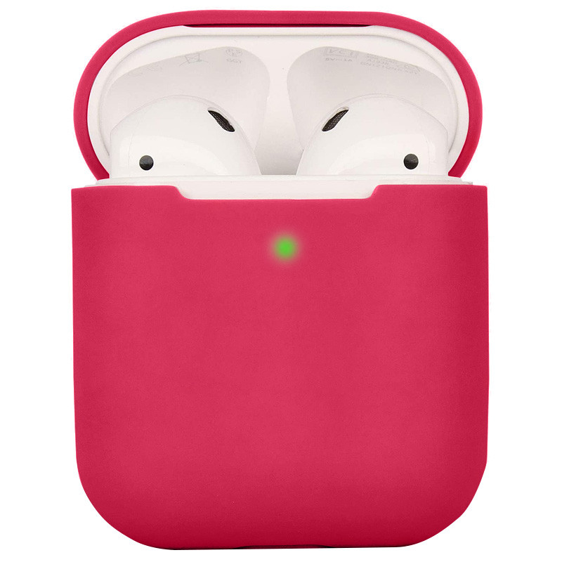 

Силіконовий футляр для навушників AirPods 1/2 (Червоний / Rose Red) 1132332