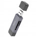 Фото Картридер Hoco HB45 Spirit 2in1 USB/Type-C 3.0 (Metal gray) на vchehle.ua