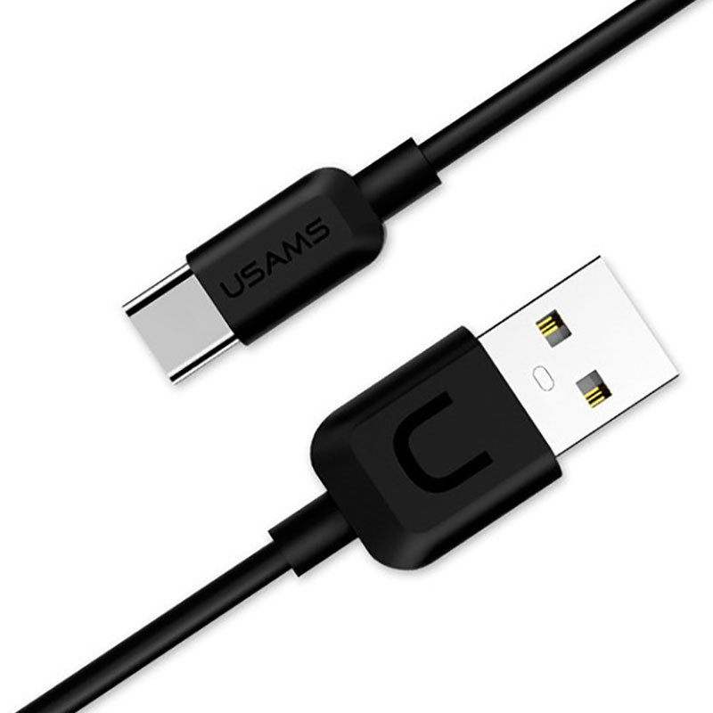 Фото Дата кабель USAMS US-SJ099 USB to Type-C (1m) (Чорний) на vchehle.ua