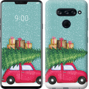 

Чохол Машина з подарунками на LG V40 ThinQ 867487