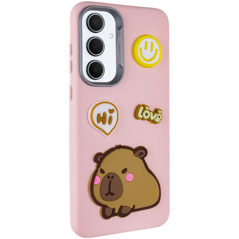 Чохол TPU Leather Toys на Samsung Galaxy A36 5G / A56 5G (Capybara / Pink)