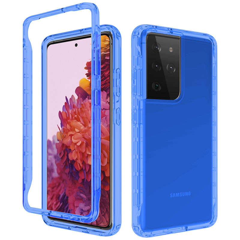 Чохол TPU + PC Full Body з захистом 360 на Samsung Galaxy S21 Ultra (Синій)