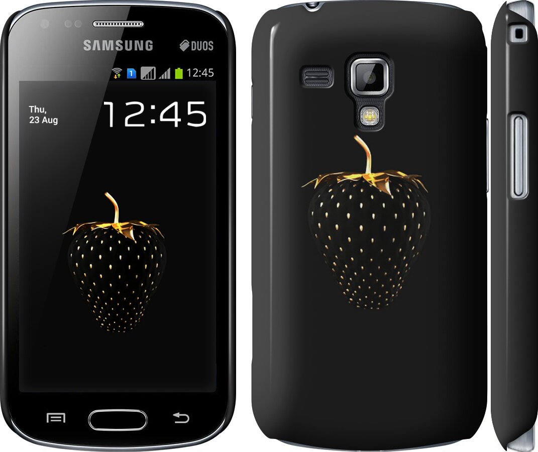 

Чехол Черная клубника для Samsung Galaxy S Duos s7562 97735