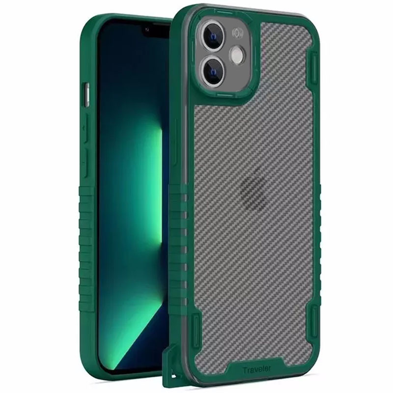 

Чехол TPU+PC TRAVEL Carbon на Apple iPhone 12 (6.1") (Зелений) 1239362