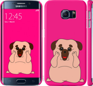 Чехол Весёлый мопс для Samsung Galaxy S6 Edge G925F