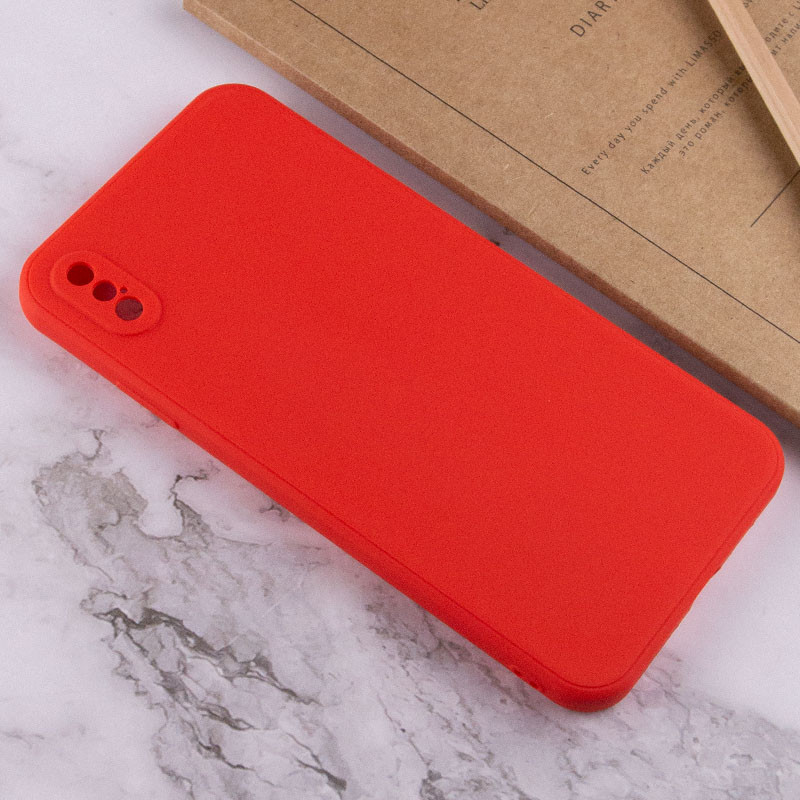 Силиконовый чехол Candy Full Camera для Apple iPhone X / XS (5.8") (Красный / Red) в магазине vchehle.ua