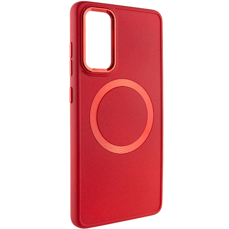 TPU чохол Bonbon Metal Style with Magnetic safe на Samsung Galaxy S21 FE (Червоний / Red)
