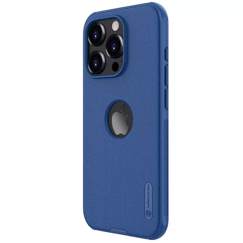 Фото Чохол Nillkin Matte Pro з лого на Apple iPhone 15 Pro (6.1") (Синій / Blue) в маназині vchehle.ua