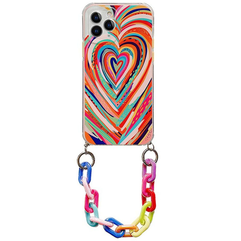 

TPU+PC чохол Colorific з підвісним ланцюгом на Apple iPhone 11 Pro Max (6.5") (Hearts) 1186797