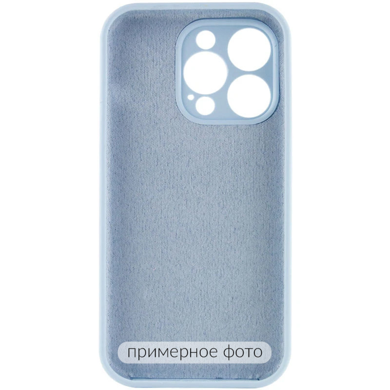 Фото Чехол Silicone Case Full Camera Protective (AA) NO LOGO для Apple iPhone 16 (6.1") (Голубой / Sweet Blue) на vchehle.ua