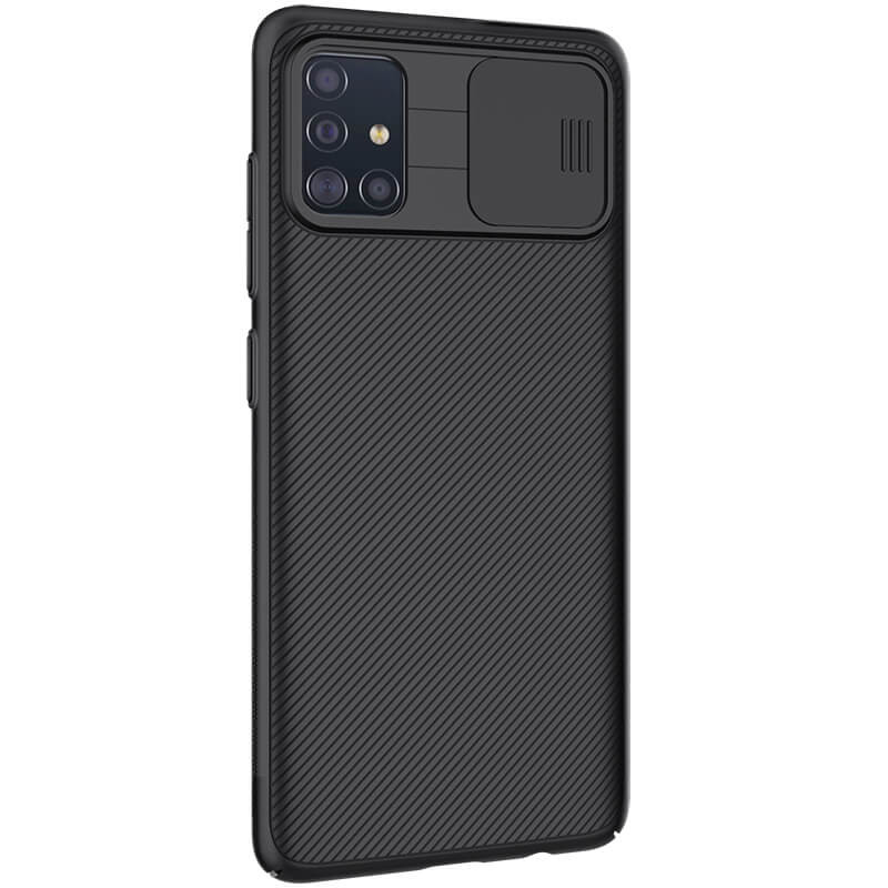 Фото Карбоновая накладка Nillkin Camshield (шторка на камеру) для Samsung Galaxy A51 (Черный / Black) в магазине vchehle.ua