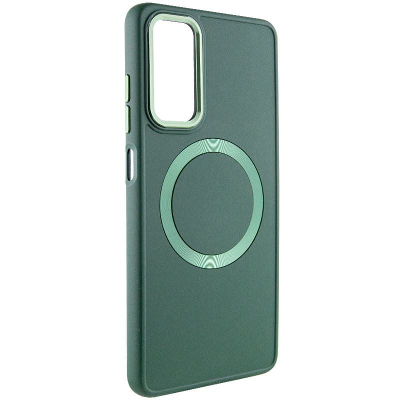 TPU чехол Bonbon Metal Style with Magnetic safe для Samsung Galaxy A25 5G (Зеленый / Army Green)