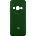 Чехол Silicone Cover Lakshmi Full Camera (AA) with logo для Xiaomi Redmi A3 (Зеленый / Dark green)