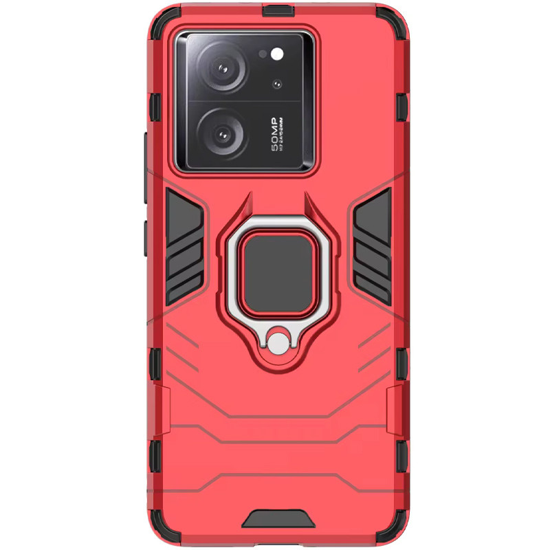 Фото Ударопрочный чехол Transformer Ring for Magnet для Xiaomi Redmi 13C / Poco C65 (Красный / Dante Red) на vchehle.ua