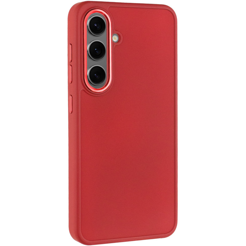 TPU чехол Bonbon Metal Style для Samsung Galaxy S24 / S25 (Красный / Red)