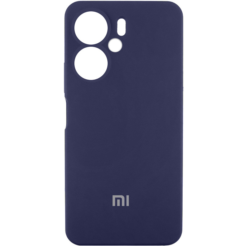 Чохол Silicone Cover Lakshmi Full Camera (AAA) with Logo на Xiaomi Redmi 13C 4G/5G / Poco C65/M6 5G (Темно-синій / Midnight blue)