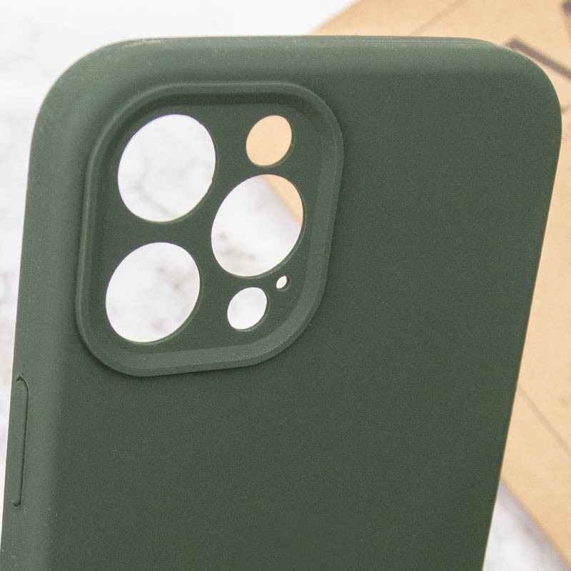 Купить Чехол Silicone Case Full Camera Protective (AA) NO LOGO для Apple iPhone 12 Pro (6.1") (Зеленый / Cyprus Green) на vchehle.ua