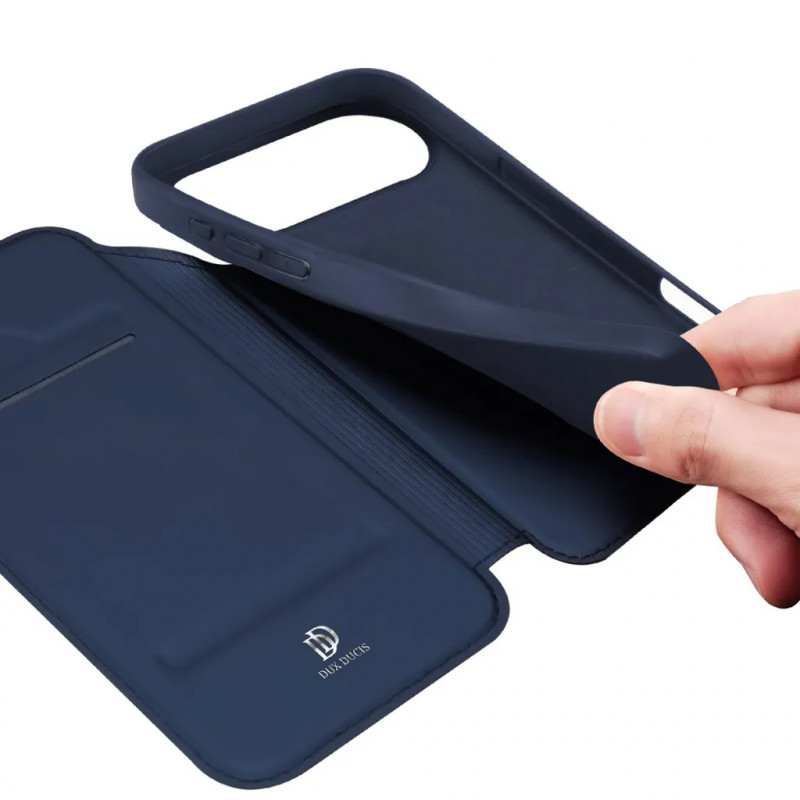 Фото Чехол-книжка Dux Ducis с карманом для визиток для Apple iPhone 17 Air (6.5") (Синий) в магазине vchehle.ua