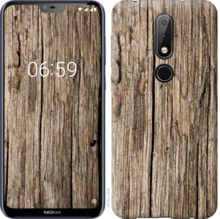 

Чехол Текстура дерева для Nokia 6.1 Plus 754125