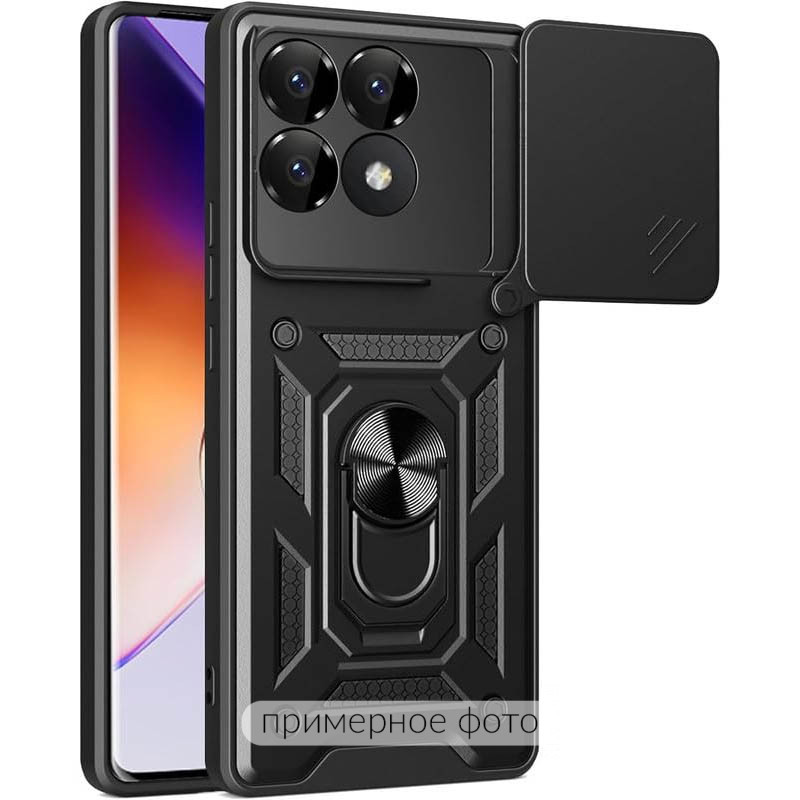 Ударопрочный чехол Camshield Serge Ring для Xiaomi Poco F7 Pro (Черный)