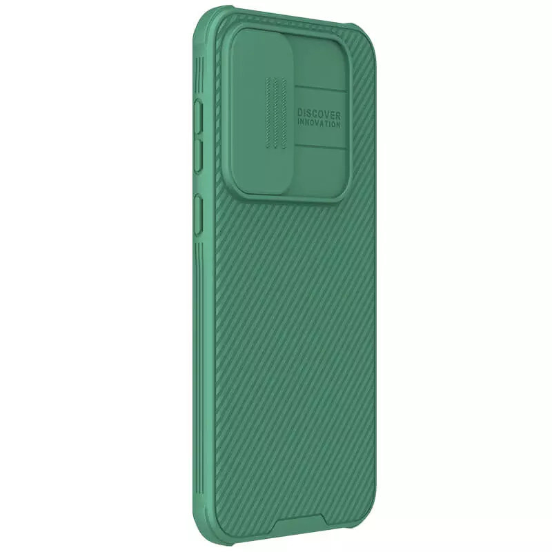 Фото Карбоновая накладка Nillkin CamShield Pro для Samsung Galaxy A55 (Deep Green) на vchehle.ua