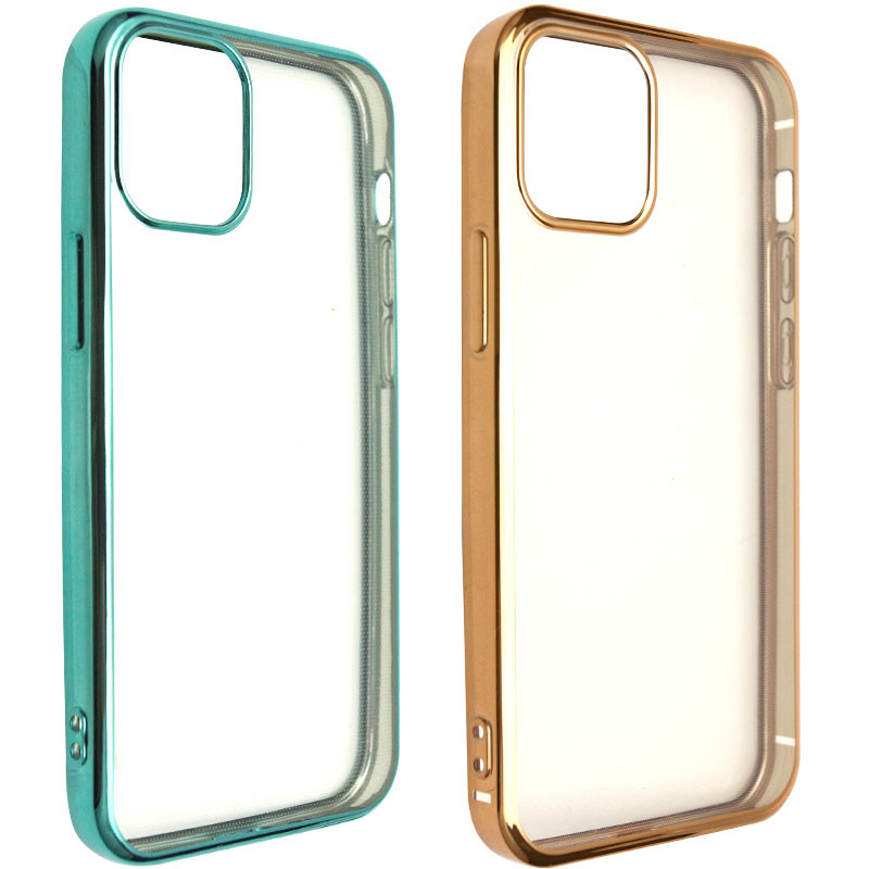 Прозрачный силиконовый чехол глянцевая окантовка Full Camera для Apple iPhone 13 (6.1")