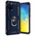 Ударостійкий чохол Serge Ring for Magnet на Samsung Galaxy S20 (Темно синій)