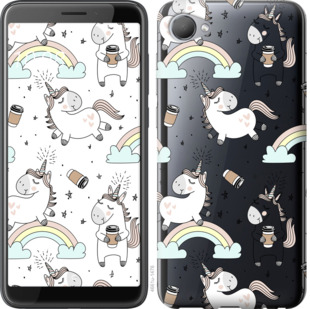 

Чехол Единорог и кофе для HTC Desire 12 840743